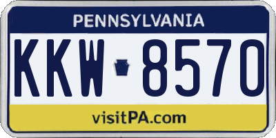 PA license plate KKW8570