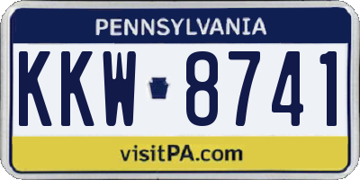 PA license plate KKW8741