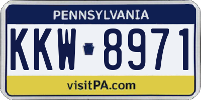 PA license plate KKW8971
