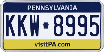 PA license plate KKW8995
