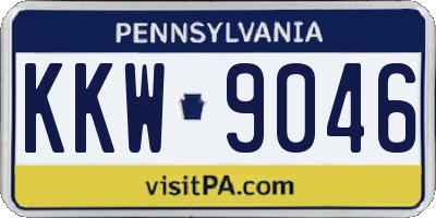 PA license plate KKW9046