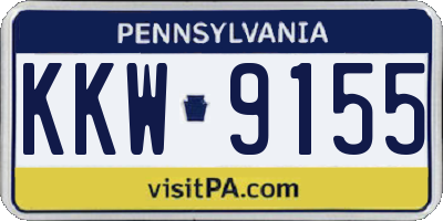 PA license plate KKW9155
