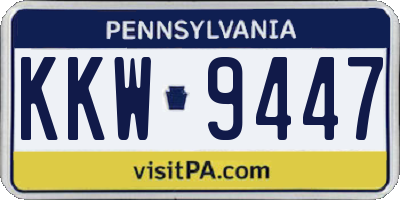 PA license plate KKW9447