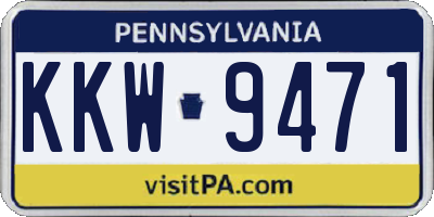 PA license plate KKW9471