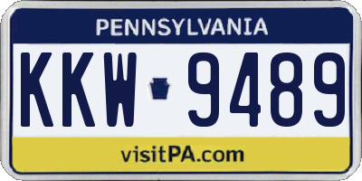 PA license plate KKW9489