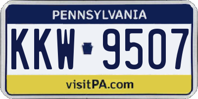 PA license plate KKW9507