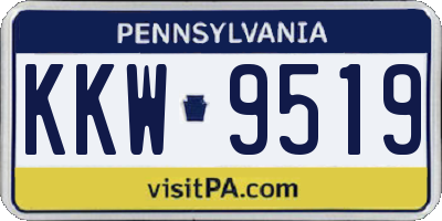 PA license plate KKW9519