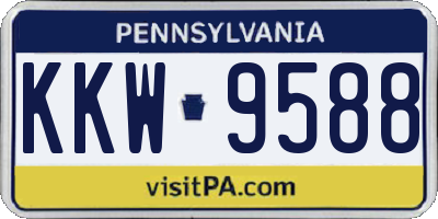 PA license plate KKW9588