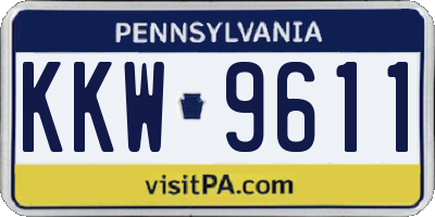 PA license plate KKW9611