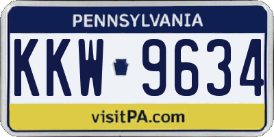 PA license plate KKW9634