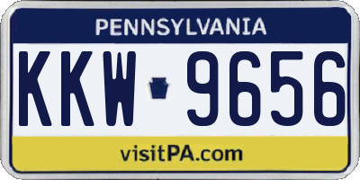 PA license plate KKW9656