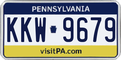 PA license plate KKW9679