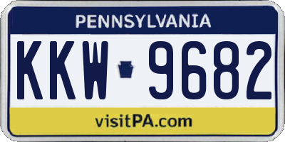 PA license plate KKW9682