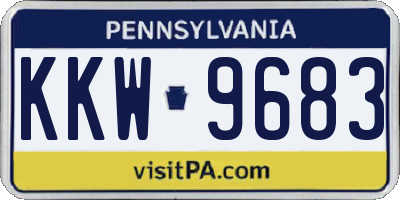 PA license plate KKW9683