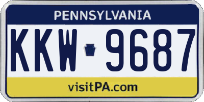 PA license plate KKW9687