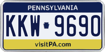 PA license plate KKW9690