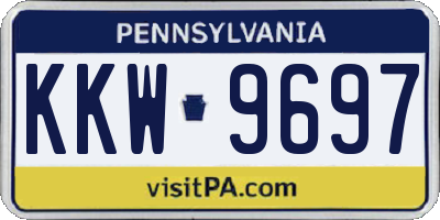 PA license plate KKW9697
