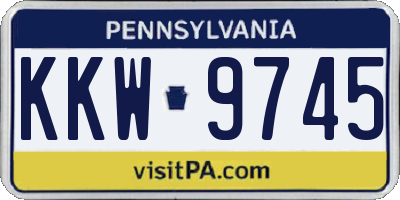 PA license plate KKW9745