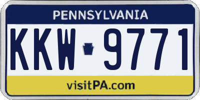 PA license plate KKW9771