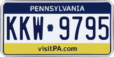 PA license plate KKW9795