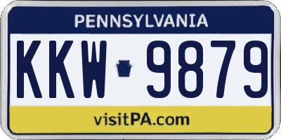 PA license plate KKW9879
