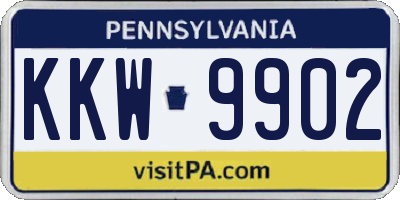 PA license plate KKW9902