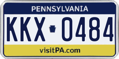 PA license plate KKX0484
