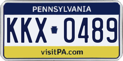 PA license plate KKX0489