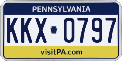 PA license plate KKX0797
