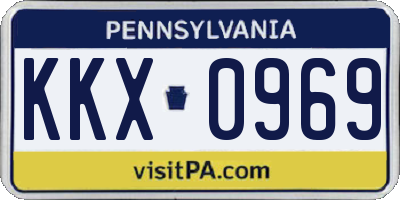 PA license plate KKX0969
