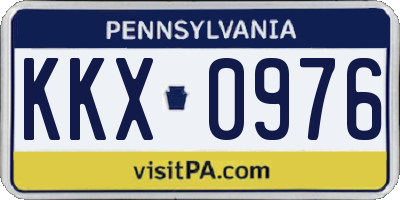 PA license plate KKX0976
