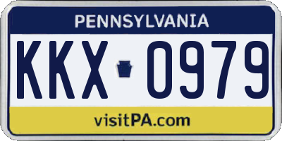 PA license plate KKX0979