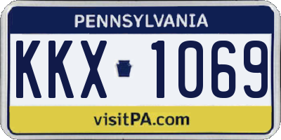 PA license plate KKX1069