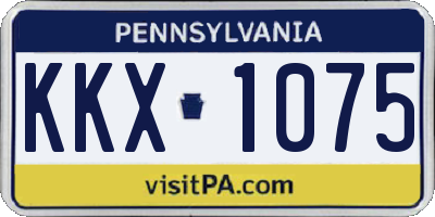 PA license plate KKX1075