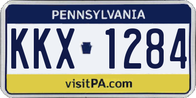 PA license plate KKX1284