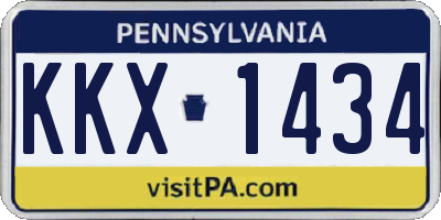 PA license plate KKX1434
