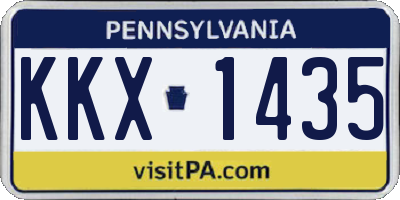 PA license plate KKX1435