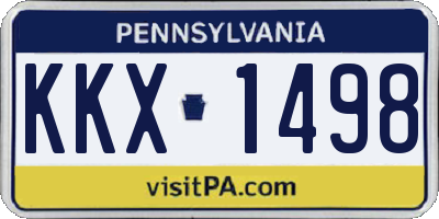 PA license plate KKX1498