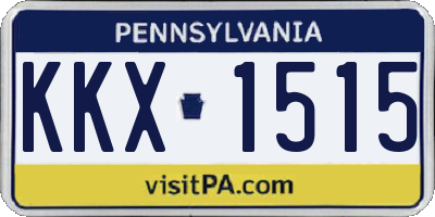 PA license plate KKX1515