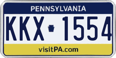 PA license plate KKX1554