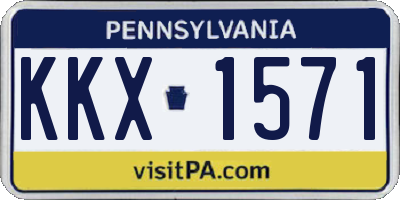 PA license plate KKX1571