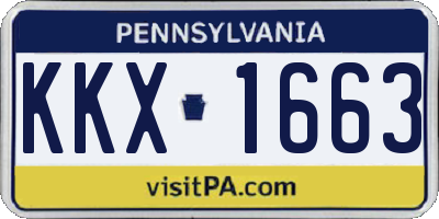 PA license plate KKX1663