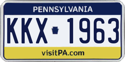 PA license plate KKX1963