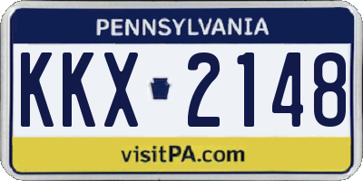 PA license plate KKX2148