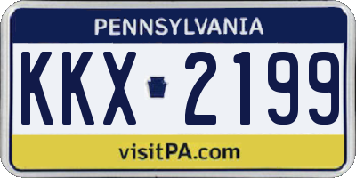 PA license plate KKX2199