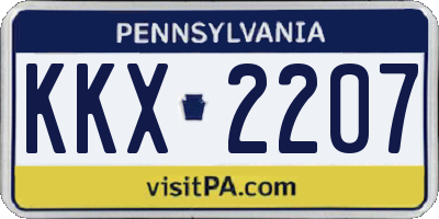 PA license plate KKX2207