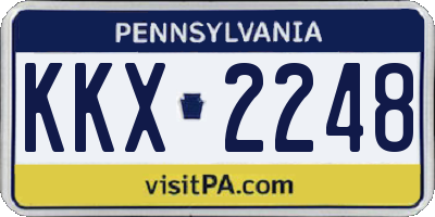 PA license plate KKX2248