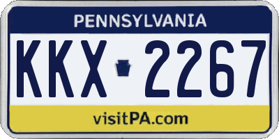 PA license plate KKX2267