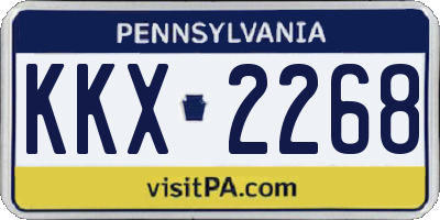 PA license plate KKX2268