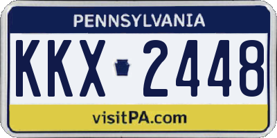 PA license plate KKX2448